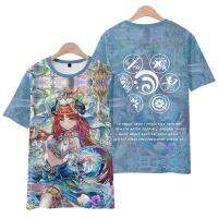 （Childrens adult size, in stock） 3D genshin Impact printed cosplay summer t-shirts Women/Men Casual t-shirts harajuku t-shirt Clothes（can Customizable）