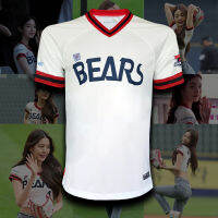 เสื้อยืด เสื้อเบสบอล ทีม Doosan Bears เสื้อยืด ดูซาน แบร์ส #BB0009 พิมพ์ทั้งตัว เพิ่มเบอร์ WON-YONG#4 ได้ ไซส์ S-5XL