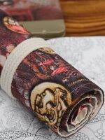 ✣ canvas handmade fabric ancient coins secret garden colored lead large capacity pen curtain pencil case