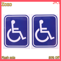 Zozo ✨Ready Stock✨ 2pcs Disabled Sign ความพิการความคล่องตัวที่จอดรถสติกเกอร์พีวีซีสำหรับ AUTO