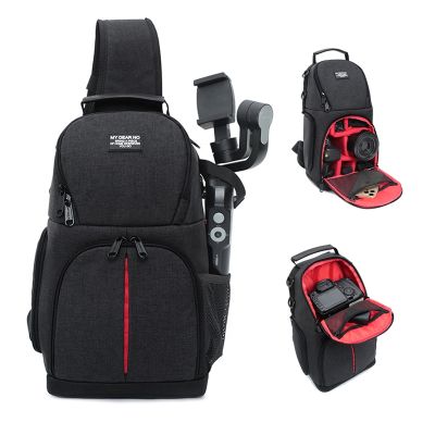 ✸◐ Camera Sling Bag Digital SLR Photo Bag Shockproof Strap Tripod Holder and Detachable Module Compatible with Canon/Nikon/SONY