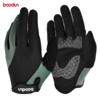 Boodun Cycling Full Finger Gloves Shockproof Outdoor Sport Hiking Fishing Mittens Road Bike MTB Touch Screen Finger Long Gloves