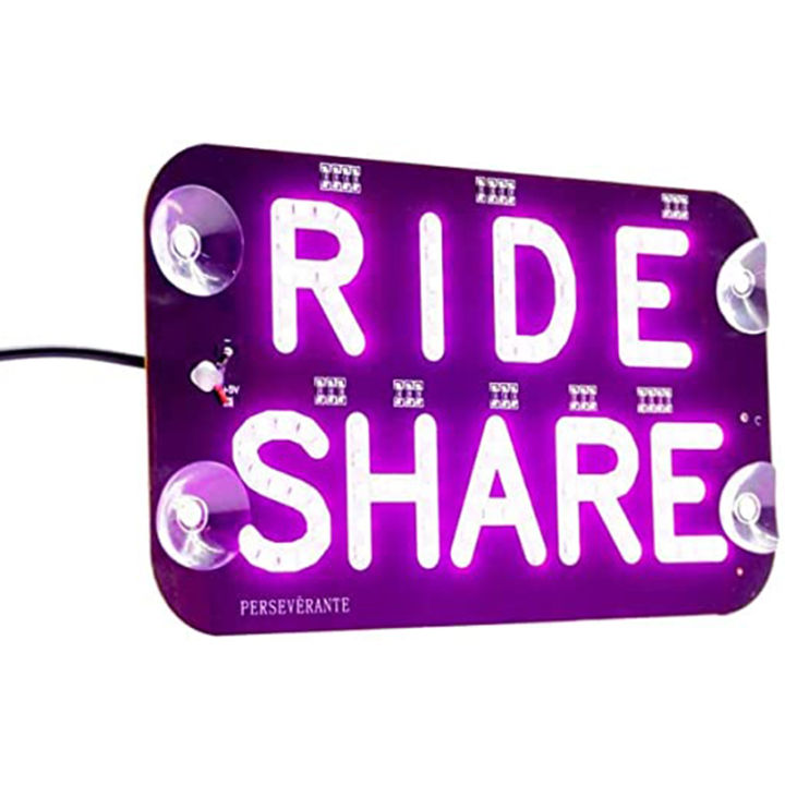 led-ป้ายตกแต่งรถไฟเตือน-rideshare-ไฟ-led-สำหรับรถแท็กซี่ป้าย-rideshare-อุปกรณ์เสริม-usb-รถแท็กซี่-light