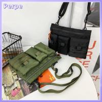 PERPE มัลติฟังก์ชั่ กระเป๋า Crossbody ลำลองแบบสบายๆ ไนลอนทำจากไนลอน กระเป๋าใส่เครื่องมือ แบบพกพาได้ จุได้มาก กระเป๋าแบบสะพายไหล่ สำหรับผู้ชาย