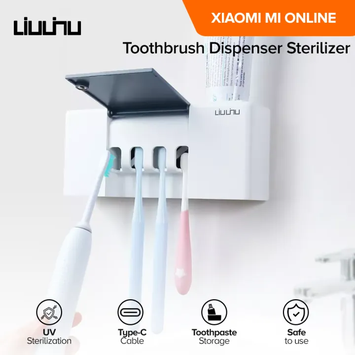 LIULINU Toothbrush Dispenser Sterilizer Box 4000mAh UV Disinfectant Rechargeable TypeC Charging