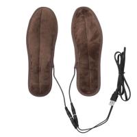 Hiking Heated Insoles Winter Shoe Inserts USB Charged Electric Insoles For Shoes Boot Keep Warm With Fur Foot Pads