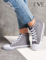 รองเท้า ร้องเท้าผ้าใบ แบบหุ้มข้อ  Lace-up sneakers for women Size36