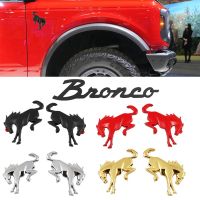 สติกเกอร์โลหะ3มิติรถ2ชิ้นสติ๊กเกอร์สำหรับ Ford Bronco 2022 2023โลโก้กีฬาลำตัวตราสัญลักษณ์การพิทักษ์สติกเกอร์ตกแต่งสัญลักษณ์