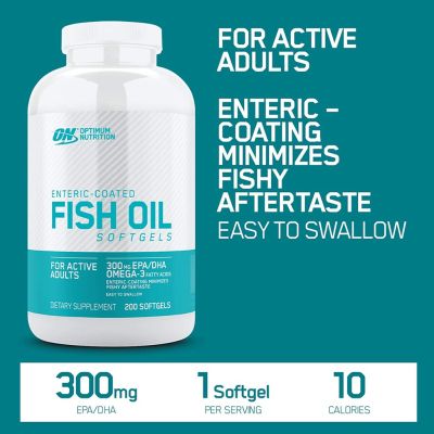 Optimum Nutrition FISH OIL  (200Softgel ) แพ็คเกจใหม่ล่าสุด น้ำมันปลา โอเมก้า omega