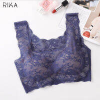 **โปร 3 ตัว ราคาพิเศษ 900.- เลือกแบบได้** RIKA Seamless  บราลูกไม้ไร้โครง อกสวยเหมือนมีโครง  แบบสวมหัว เสริมฟอง3D อกชิดสวย AA1015 ผ้้าลูกไม้ทั้งตัว