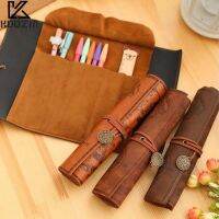 ✴♗✵ Retro Treasure Map Canvas Leather Pencil Cases Large Cpacity Makeup Brush Pouch Stationery Storage Bags Supplies