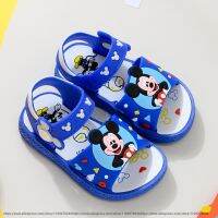 Disney Kids Sandals Childrens Non-slip Soft Bottom Boy Girl Baby Sandals Beach Pink Shoes Cartoon Minnie Mickey Size 13.5-19cm