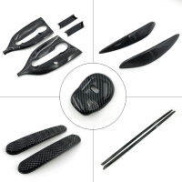 Carbon Fiber Pattern Handle Decorative Frame Door Bowl Decoration Stickers Exterior Accessories for 15-20 Smart 453 Fortwo