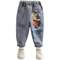 Spring Girls kids cartoon girls pants denim trousers children Slim Fit jeans