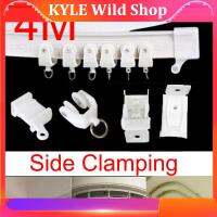 KYLE Wild Shop 4M Curtain Rail Track Side Clamping Flexible Ceiling Mounted For Windows Plastic Bendable Straight Pole Accessories