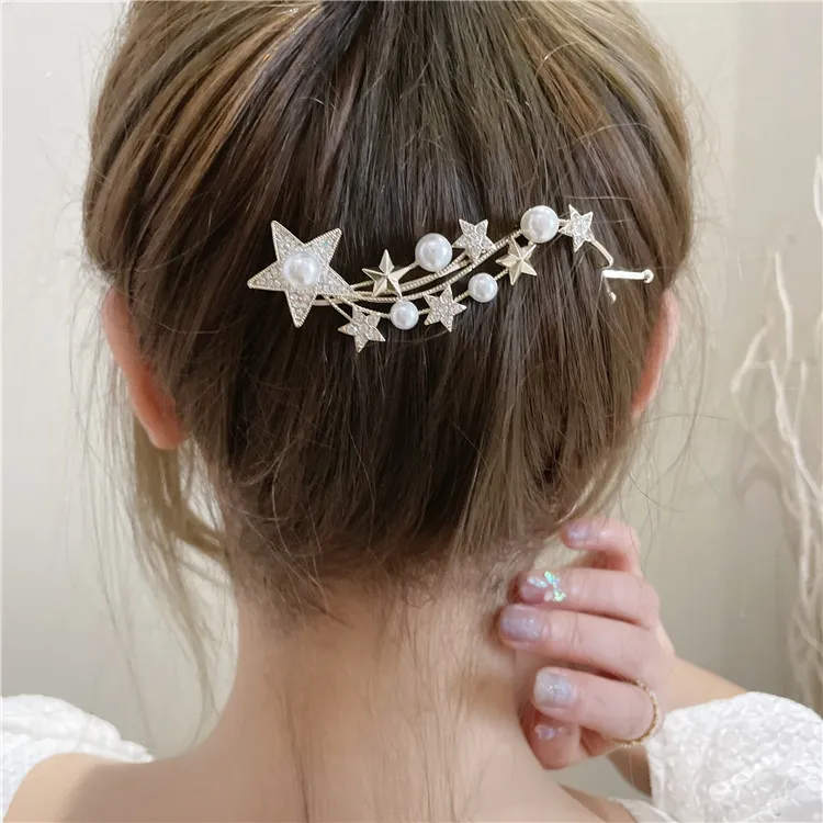 Elegant Romantic Star Pearl Hair Clip Hair Clips Elegant Women Barrettes  Hairpins Hairgrips Headwear Hair Accessories | Lazada Singapore