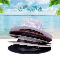 【Hot Sale】 and summer hat mens womens breathable mesh big brim top British flat sun foldable beach