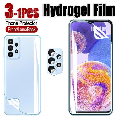 Hydrogel Film For Samsung Galaxy A23 A33 A53 A73 5G Screen Gel Protector/Back Cover Safety Film/Cam Glass Samsun A 23 33 53 73