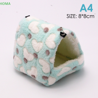 ?【Lowest price】HOMA เตียงนุ่มให้ความอบอุ่นสำหรับหนูแฮมสเตอร์กรงหนูผ้าฝ้ายอุปกรณ์เสริมสำหรับหนูตะเภา