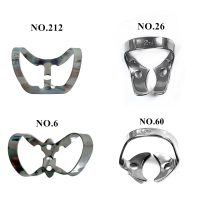 5Pcs ทันตกรรม SS ยาง Dam Clamps Endodontic คลิปด้านหน้า Molar Clamp #6 #212 #60 #26