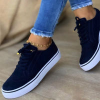 Women Flats Womens Casual Lace Up Shoes Female Platform Suede Footwear Ladies Comforts Breathable Vulcanized Zapatos Mujer