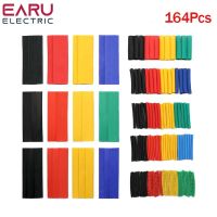 164Pcs Set Polyolefin Shrinking Assorted 2:1 Heat Shrink Tube Wire Cable Insulated Sleeving Tubing Set Electrical Circuitry Parts