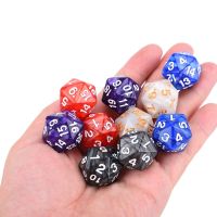 BESET 10Pcs/set เกมตาราง ลูกเต๋า DND D20มีสี 20ด้าน ลูกเต๋าหลายด้าน ทนทานต่อการใช้งาน เกมปาร์ตี้ปาร์ตี้ ลูกเต๋าเกม TRPG DND