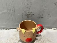 American Style Brown Cartoon Deer Shape Mellow Ceramic Mug Coffee Cup Water Cup