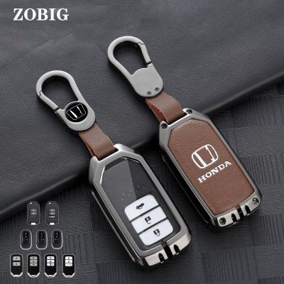 [HOT CPPPPZLQHEN 561] ZOBIG โลหะผสมสังกะสีสำหรับฮอนด้า Key Fob ปก Key Fob กรณีสำหรับฮอนด้า Hrv Civic Accord CR-V โอดิสซี HRV เมืองไฮบริดที่สำคัญเดิม