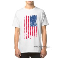 Usa Flag Tshirt For Men Retro Us United States Flag T Shirts 100% Cotton Tops Fashion Short Sleeve Male Summer T-Shirts Casual