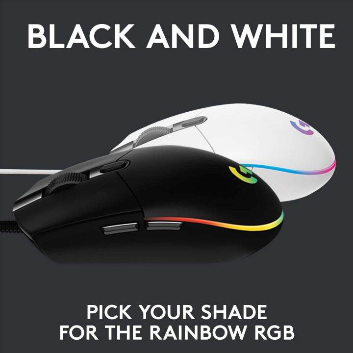 logitech-g102-lightsync-gaming-mouse-genuine-สีขาว-เม้าส์สำหรับเล่นเกมส์-ของแท้-ประกันศูนย์-2ปี