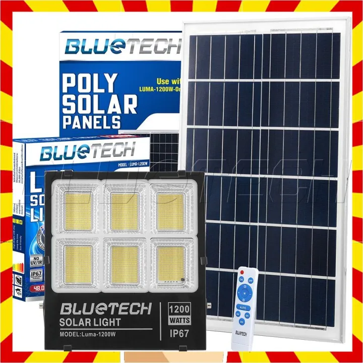 Bluetech ไฟโซล่าเซลล์ ไฟสปอร์ตไลท์ Solar Cell LED Floodlht, Spotlht ...