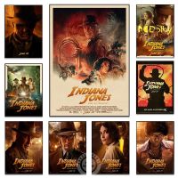 ✒❍☌ Indiana Jones และ Dial of Destiny ภาพยนตร์โปสเตอร์ภาพวาดผ้าใบ 2023 ภาพยนตร์ที่มีชื่อเสียงพิมพ์ภาพผนังศิลปะตกแต่งบ้าน