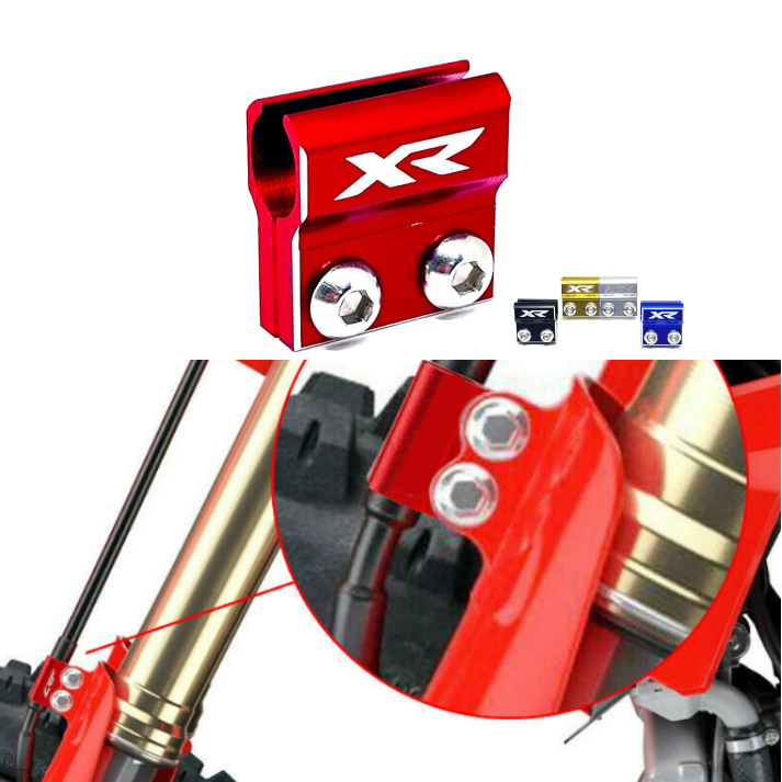 Moto Exterior Accessories Covers XR LOGO Front Brake Lines Hose Clamp