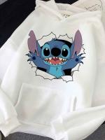 Disney Cartoon Ohana Stitch Hoodies Women Kawaii Lilo Stitch Graphic Streetwear Funny Unisex Tops Anime Sweatshirts Female Size Xxs-4Xl