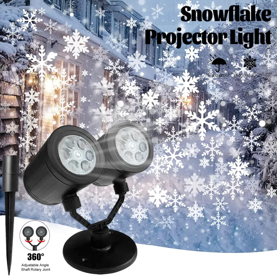 Christmas Snowflake Projector Lights, Rotating LED Snowfall