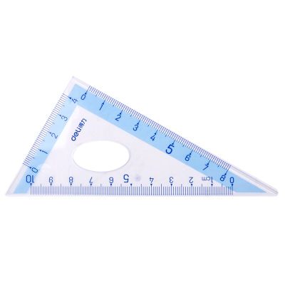 ：“{》 4Pcs / Set Of Deli 71953 Blue Multiftional Drawing Combination Ruler + Triangle Protractor, Student Office Supplies