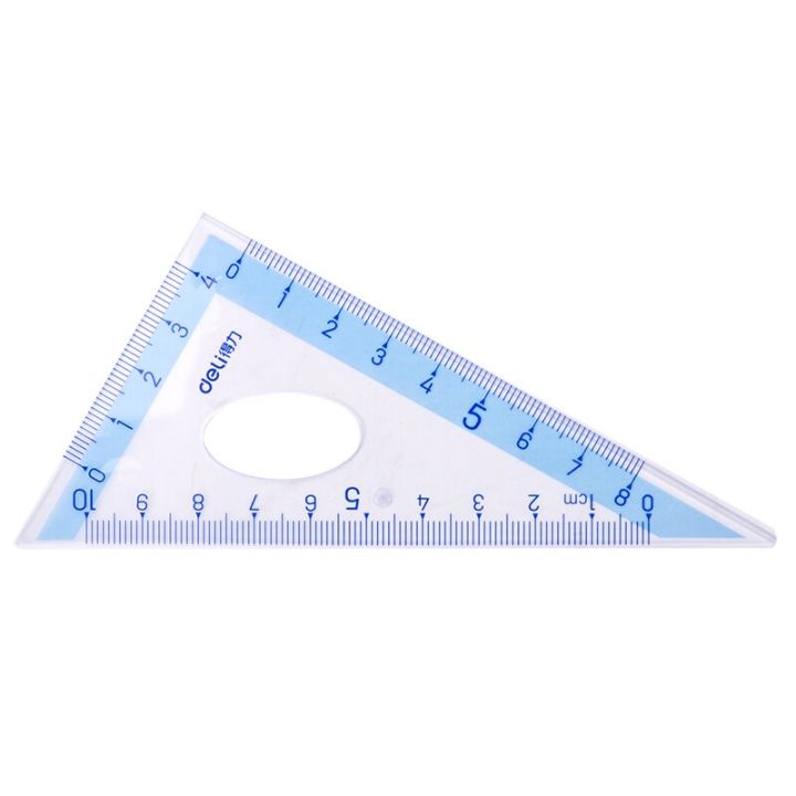 4pcs-set-of-deli-71953-blue-multiftional-drawing-combination-ruler-triangle-protractor-student-office-supplies