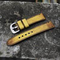 （Bar watchband）RetroWatchband 20Mm 22Mm 24MmLeather ForWatch Band Strap Wrist Belt D Buckle