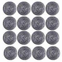 64 PCS Stainless Steel Sponges Scrubbers, Utensil Scrubber Scouring Pads Ball for Removing Rust Dirty Cookware Cleaner