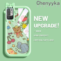 เคส Chenyyka สำหรับ Xiaomi POCO M3 Pro 4G POCO M3 Pro 5G Redmi Note 10 5G Note 10T 5G Note 11 SE 5G เคสลายสัตว์น่ารักสีสันสดใสใหม่เคสโทรศัพท์โปร่งใสกันกระแทกสร้างสรรค์เคสป้องกันเลนส์กล้องถ่ายรูปลายสัตว์ประหลาดน้อยเคสนิ่มซิลิโคน