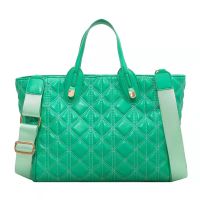 Big PU Leather Green Black Shoulder Crossbody Bag Designer Women Quilted Satchel Totes 2022 Large Capacity Top Handle Handbag