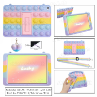 Samsung A6 Galaxy Tab A 7.0แท็บเคสซิลิโคน T285 2016 SM-T280แท็บ3 Lite SM-T110 T111 T116 3V พร้อมขาตั้งฝาครอบกันกระแทกสำหรับเด็ก tcubjb