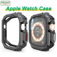 Migeet เคสสำหรับนาฬิกา Apple แบบขรุขระ49มม. 44มม. 45มม. 41มม. Se 6อุปกรณ์เสริมป้องกันสกรีนทีพียูสมาร์ทวอท์ช Series 7 8