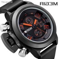 ⌚ นาฬิกา Megs MEGIR multi-function man watches sports silicone waterproof calendar quartz watch 2002