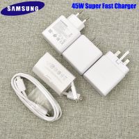 {KOLT Digital} Original Samsung Charger 45W Pd Fast Charge Eu/us/uk Plug 1/1.5M USB C To Type C สำหรับ Galaxy S22 S21 S20หมายเหตุ20 Ultra/plus