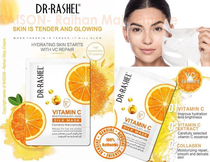 Dr.Rashel Vitamin C Brightening Silk Mask Lazada