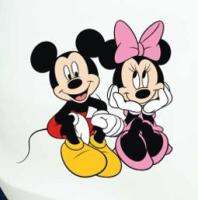 สติกเกอร์ติดการ์ตูน Mickey Mouse กันชนฝาปิดช่องด้านข้างของมิกกี้น่ารักเป็นคู่ขูดสติกเกอร์ตกแต่ง-455