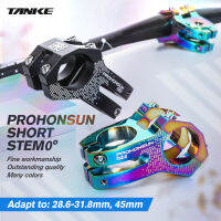 MTB road Bike Stem 45mm 0°short colorful stems 31.8mm Handlebar For XC AM Enduro Alloy CNC Bicycle Parts Cycling Accessories