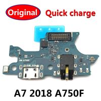 สำหรับ S Amsung G Alaxy A7 2018 A750 A750F A เดิม USB C Harger D Ock เชื่อมต่อชาร์จพอร์ตไมโครโฟน F LEX เคเบิ้ลอะไหล่